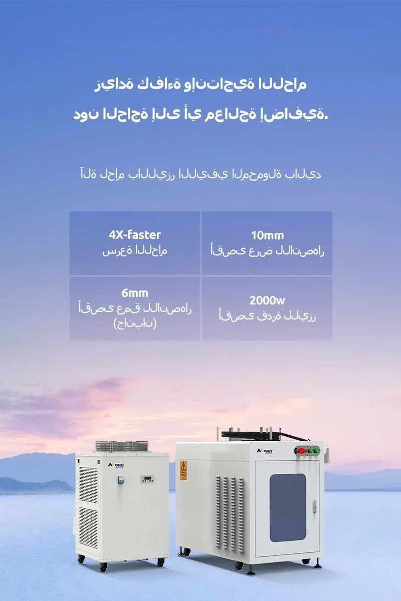 آلة لحام بالليزر الليفي المحمولة باليد